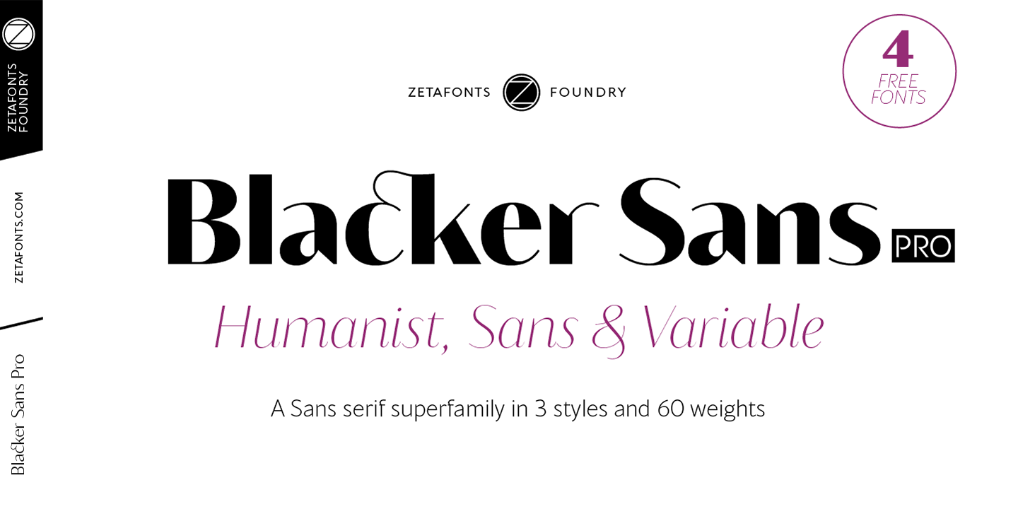 Schriftart Blacker Sans Text